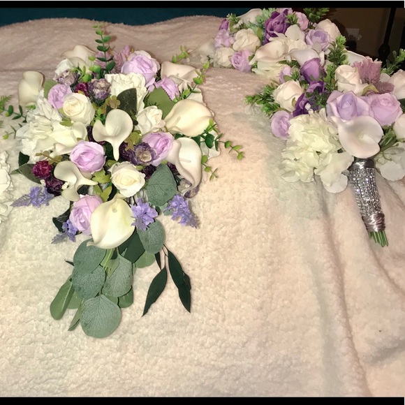 8 PC CUSTOM MADE WEDDING BOUQUET SET - Picture 9 of 16